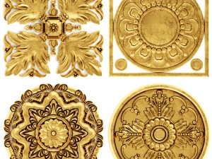 stucco collection ceiling rosette 3D Модель