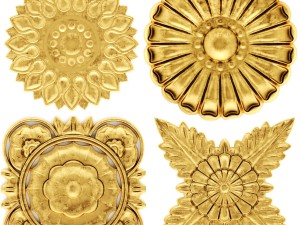stucco collection ceiling rosette 3D Модель