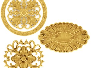 stucco collection ceiling rosette 3D Модель