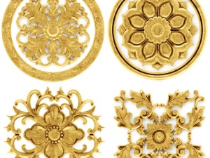 stucco collection ceiling rosette 3D Модель