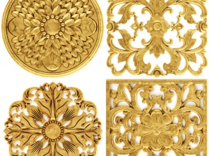 stucco collection ceiling rosette 3D Модель