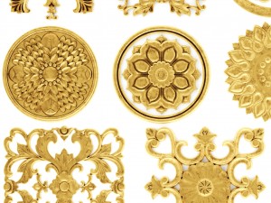 stucco collection ceiling rosette 3D Модель