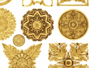 stucco collection ceiling rosette 3D Модель
