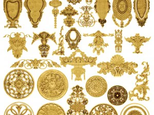 Rozeta sufitowa z kolekcji sztukaterii Model 3D