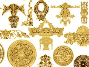 stucco collection ceiling rosette 3D Model
