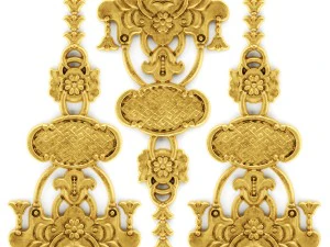 stucco collection ceiling rosette 3D Model