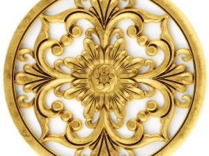 stucco collection ceiling rosette 3D 모델