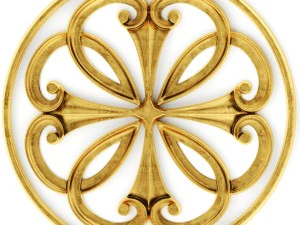stucco collection ceiling rosette 3D Model