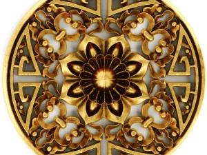 stucco collection ceiling rosette 3D Model