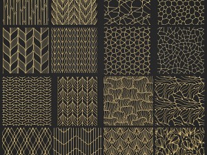 collection of golden lattice 3D-Modell