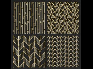 collection of golden lattice 3D Model