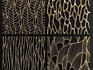 collection of golden lattice 3D Model
