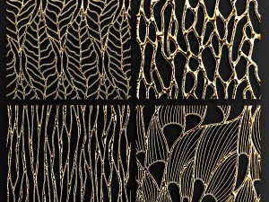 collection of golden lattice 3D Model