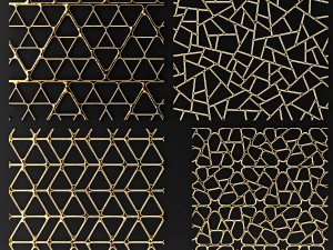 collection of golden lattice 3D Model