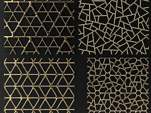 collection of golden lattice 3D Model