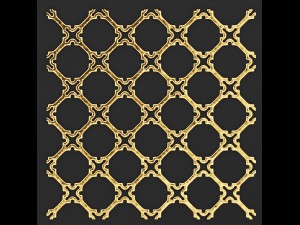 collection of golden lattice 3D-Modell
