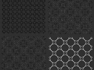 collection of golden lattice 3D-Modell