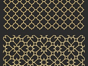 collection of golden lattice 3D-Modell