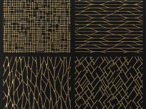 collection of golden lattice 3D Model