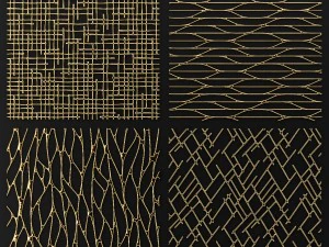 collection of golden lattice 3D Model