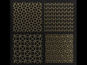 collection of golden lattice 3D Model