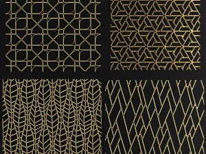 collection of golden lattice 3D Model
