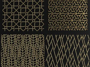 collection of golden lattice 3D Model