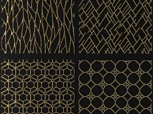 collection of golden lattice 3D Model