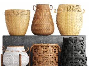basket rattan 3D Model