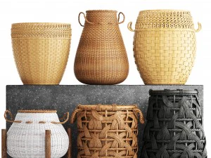 basket rattan 3D Model