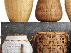 basket rattan 3D Model