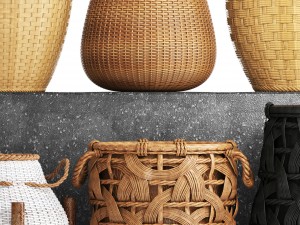 basket rattan 3D Model