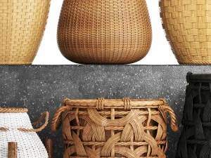 basket rattan 3D Model