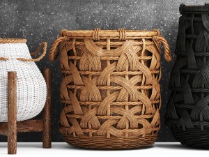 basket rattan 3D Model
