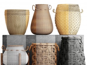basket rattan 3D Model