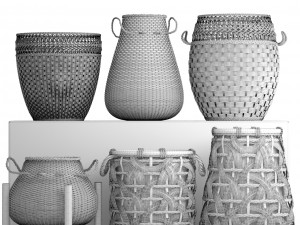 basket rattan 3D Model