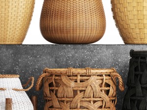 basket rattan 3D Model
