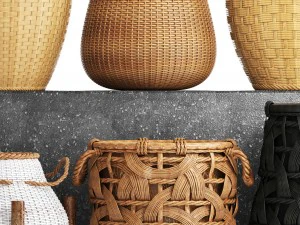 basket rattan 3D Model