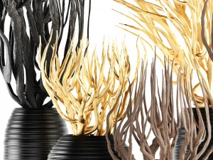 decorative vase with branches 3D Model