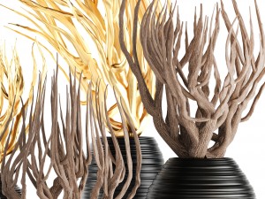 decorative vase with branches 3D Модель