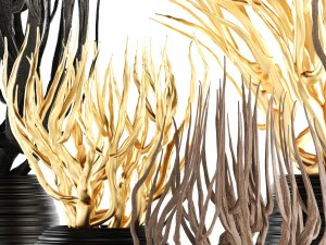 decorative vase with branches 3D Model
