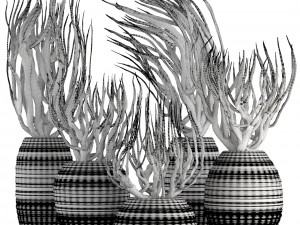 decorative vase with branches 3D Модель
