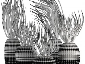 decorative vase with branches 3D Model