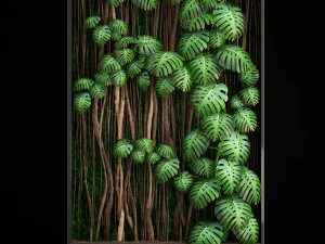 vertical gardening monstera 3D Model