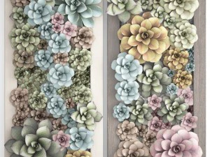 echeveria vertical garden 3D Model