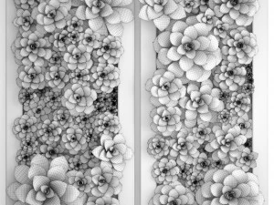 echeveria vertical garden 3D Model