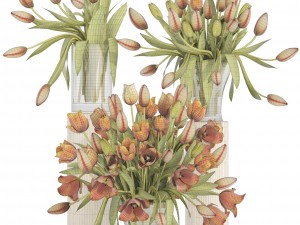 bouquet of tulips set 3D Model