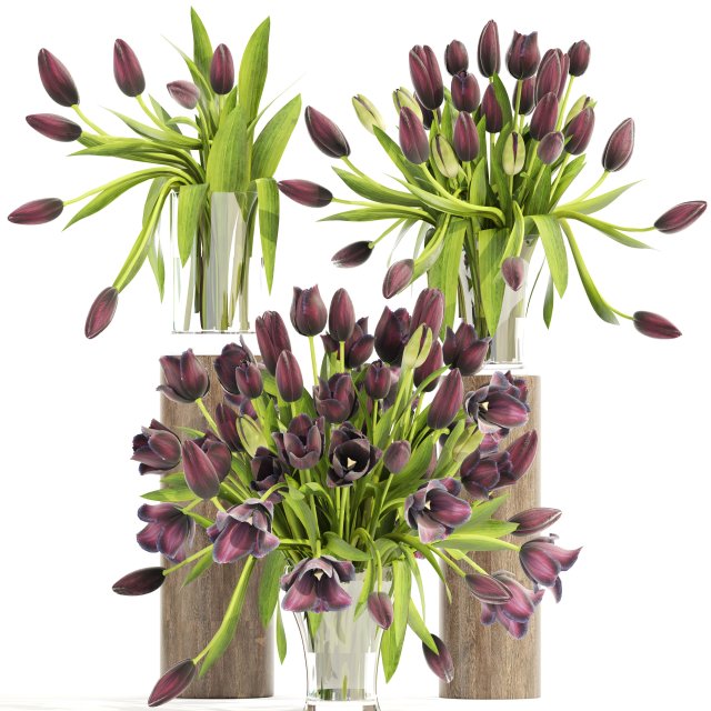 bouquet of tulips Modelo 3D .c4d .max .obj .3ds .fbx .stl .blend 