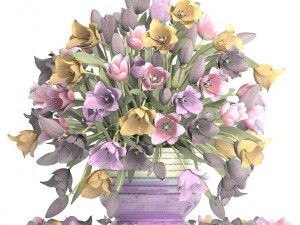 bouquet of tulips 3D 모델