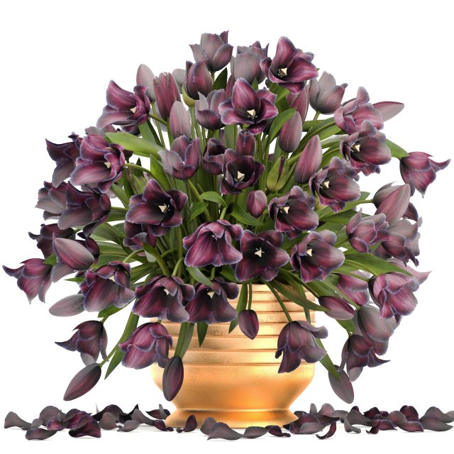 bouquet of tulips 3D Model .c4d .max .obj .3ds .fbx .stl .blend 